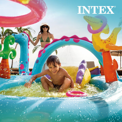 Intex Dinoland 57135EP Wasserspielcenter aufblasbar mit Rutsche
