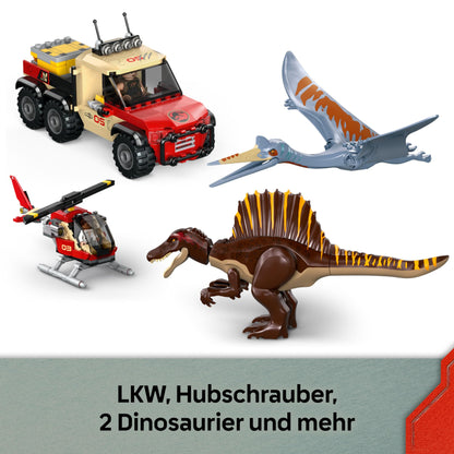 LEGO Jurassic World Spinosaurier Quetzalcoatlus Hubschrauber Set 76976