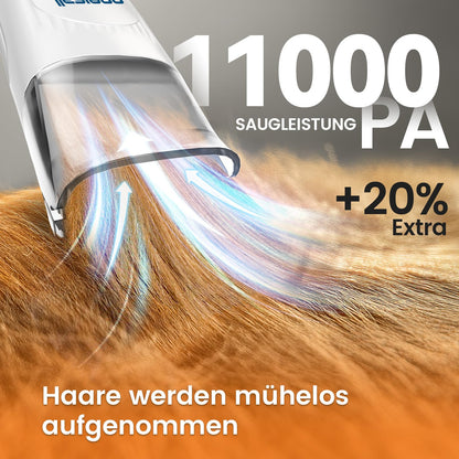 oneisall Hundeschermaschine mit Staubsauger LM2, 7-in-1 Pflegeset