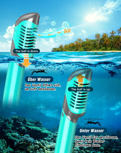 Zenoplige Schnorchelset Erwachsene 3-in-1 mit Tauchmaske und Flossen