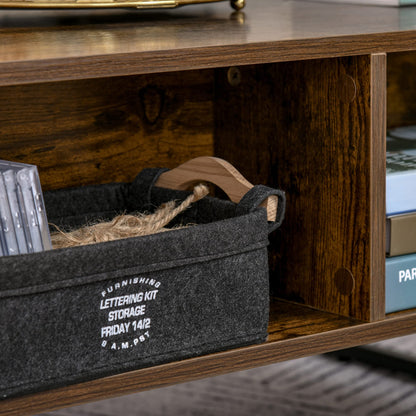 HOMCOM Wohnzimmer-Couchtisch Höhenverstellbar – Braun