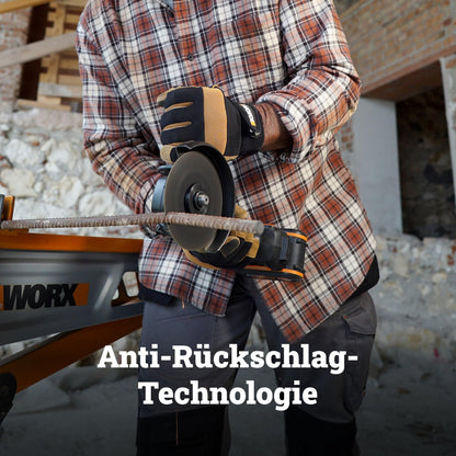 WORX WX814.9 Nitro Brushless Akku-Winkelschleifer - 125mm, ohne Akku