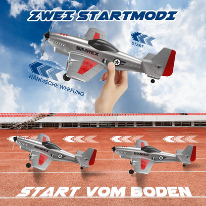 SIMREX TOY2409 RC Flugzeug mit 6-Achsen-Gyro, 2,4 GHz RTF für Anfänger