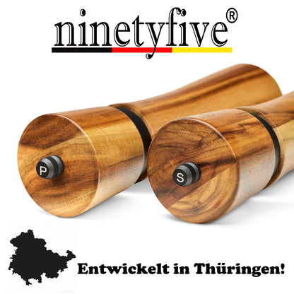 ninetyfive® Salz- & Pfeffermühlen Set Akazienholz 21cm