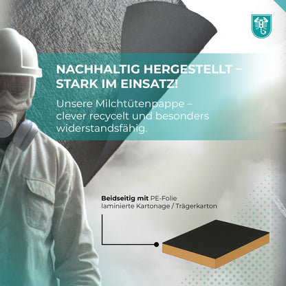 Scorprotect Abdeckpappe Milchtütenpapier 300 g/m² 1150 mm 50 m² grau