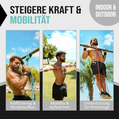 SportSwiss Widerstandsbänder 4er-Set – Klimmzughilfe EL-S