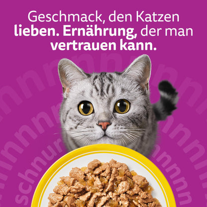 Whiskas Nassfutter in Gelee für Katzen, Geflügel Auswahl, 120 x 85 g