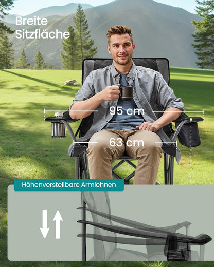 SONGMICS Campingstuhl GCB066B01, Klappstuhl mit Getränkehalter