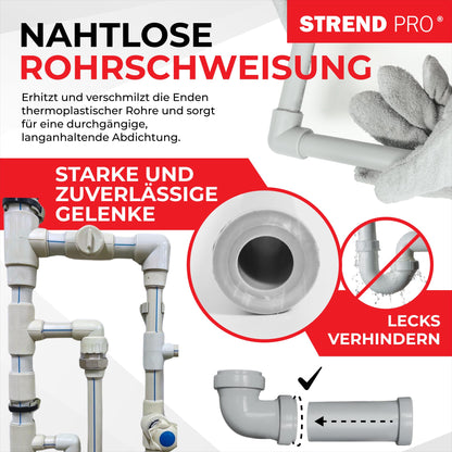 STREND PRO Muffenschweissgerät 1500W für Kunststoffrohre Ø20-63mm