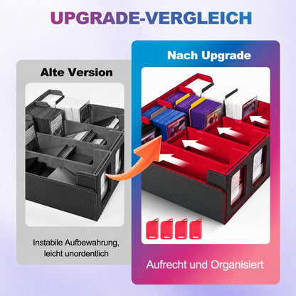 UAONO Kartenaufbewahrungsbox mit Commander-Display, schwarz-rot