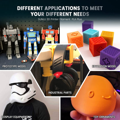 SUNLU PLA+ 3D Druckerfilament 1.75mm - 5kg CMYK Set