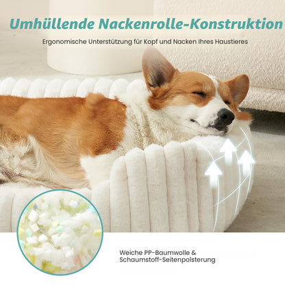 COZY KISS Orthopädisches Hundebett, waschbar, Beige, 76 x 58 cm