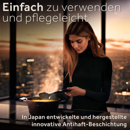 ZWIEGER 3-in-1 Schmortopf mit Deckel Backofengeeignet 28 cm - Groß Bräter induktion, brotbackform mit deckel - Vollflächiger Edelstahlboden, für alle Herdarten geeignet - Antihaft, PFOA-&PFOS-frei
