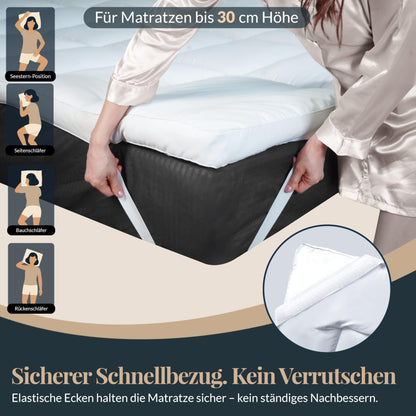 GMTEXTILES Matratzen-Topper – 140x200 cm, 5 cm Oeko-TEX