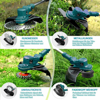 Hengriacly Akku Rasentrimmer für Makita – Set mit 2x4.0Ah Akkus