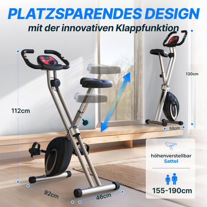Ultrasport F-Bike Klappbares Ergometer für Fitness – rosa