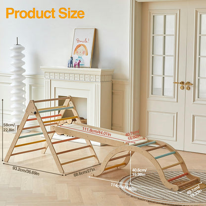 Giant bean 5-in-1 Montessori Kletterdreieck Kletterbogen Rutsche - Bunt