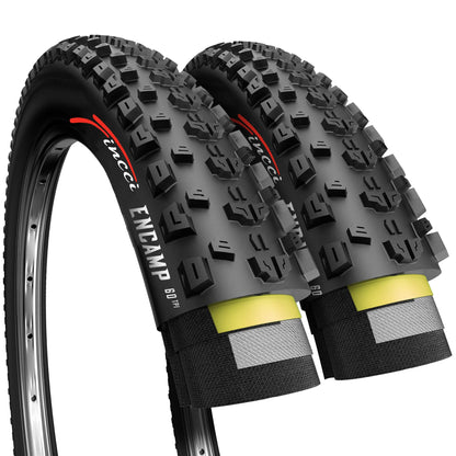 Fincci Fahrradreifen 27.5 x 2.25 Zoll Kevlar faltbar 2er-Pack, MTB-Reifen mit Stollenprofil
