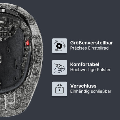 uvex kidoxx Kinder-Reithelm, mitwachsend, 49-54 cm, matt