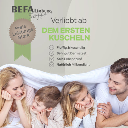 BEFA SOFT Daunendecke Ganzjahr Feder-/Daunenbett 90/10 - 135x200 cm