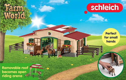 SCHLEICH Farm World Pferdestall Set 42195 inkl. 2 Pferden