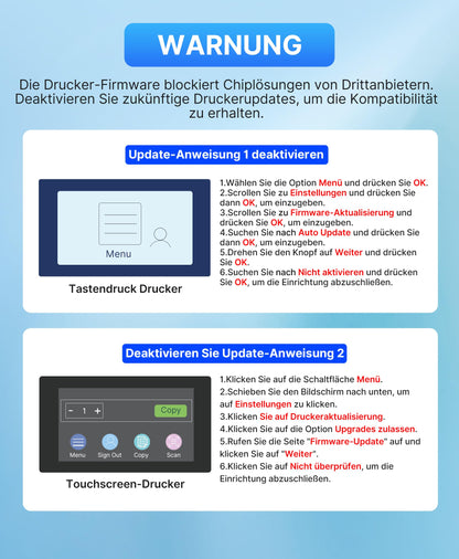 Kompatibel für HP 219A 219X Toner mit Chip - 4er-Pack
