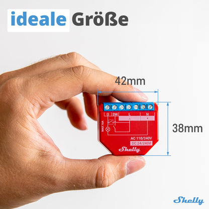 Shelly Plus 1PM WLAN Relais Schalter mit Strommessung - 4er-Pack