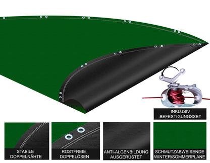 QUICK STAR Solar Poolabdeckung Rund Ø 560 cm Grün
