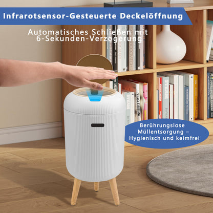 sapisecret Sensor-Mülleimer 10 L, weiss, geruchsdicht, Küche und Bad