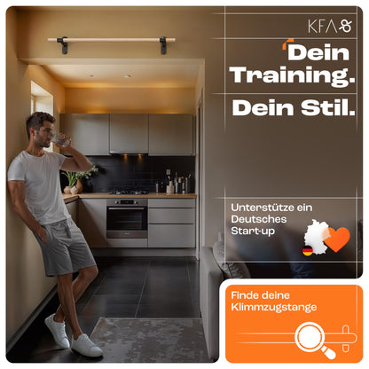 KFA8 Klimmzugstange Wand Holz Pull Up Bar für Calisthenics