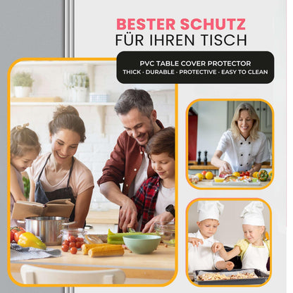 Artwelt Tischfolie transparent 2 mm, PVC Tischschutzfolie 150 x 90 cm