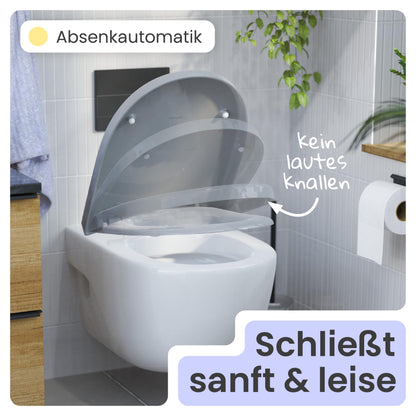 instmaier Alma WC-Sitz mit Absenkautomatik - Manhattan Grau D-Form