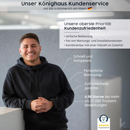 Könighaus Infrarotheizung Standgerät – 600W mobil, Thermostat