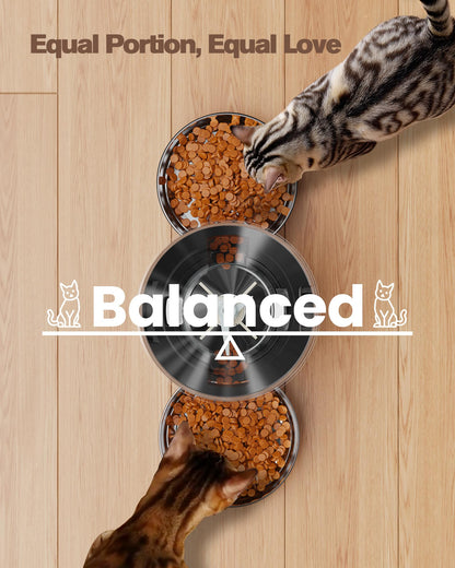 Futterautomat Katze 5L – Edelstahl, Timer & 2 Näpfe