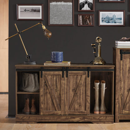 SoBuy FSB60-N Sideboard – Schiebetüren Kommode 120x70x40cm