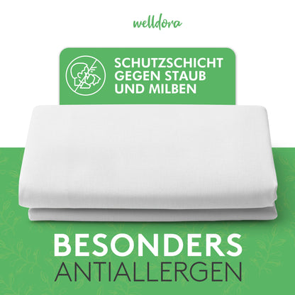 Welldora Premium Milbenbezug Matratzenschoner Allergiker 180x200x20