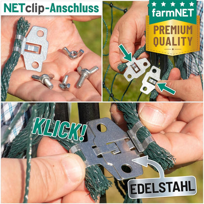 VOSS.farming farmNET+ Schafnetz 25m, 90cm, Elektrozaun-Netz grün