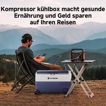 AAOBOSI Kompressor-Kühlbox 50 L Dual Zone mit App-Steuerung 12/24 V