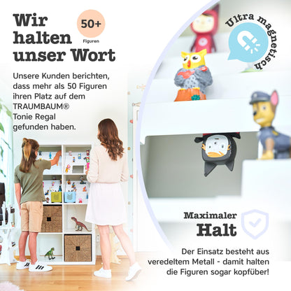 TRAUMBAUM Tonie Regal Einsatz für IKEA KALLAX, magnetisch, weiss