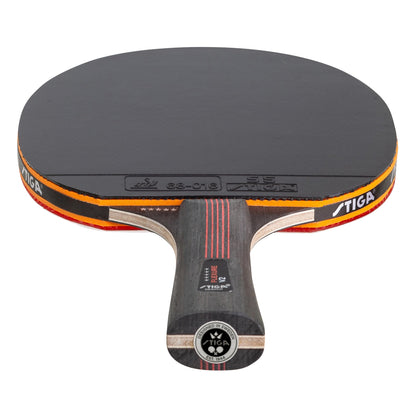 STIGA Flexure V2 5-Sterne-Tischtennisschläger, ITTF-Belag, Schwarz