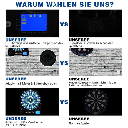 Turnart Dartscheibe Elektronisch Profi LED - Blau