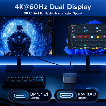 NiPoGi Essenx E1 Mini PC - Intel N97, 16GB, 1TB SSD, Win 11 Pro