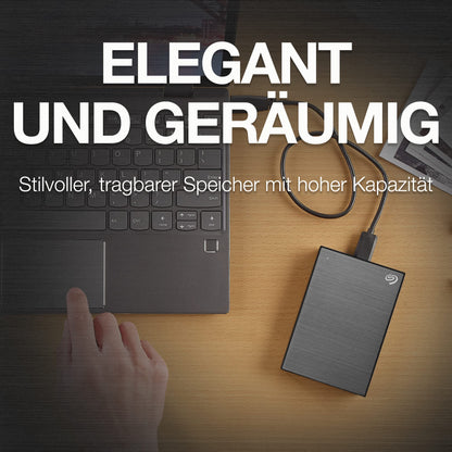 Seagate One Touch 5TB Tragbare Externe Festplatte Space Gray
