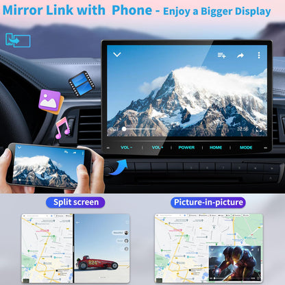 URVOLAX Android 13 Autoradio 10.1 Zoll – CarPlay & Android Auto