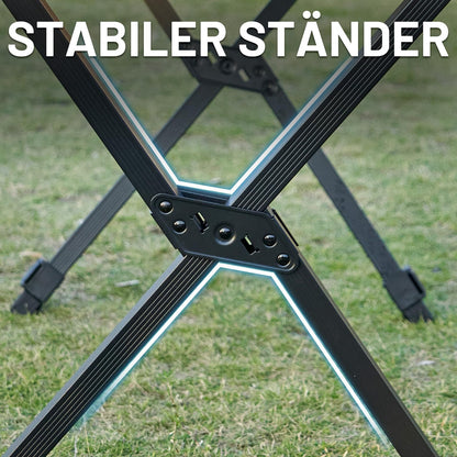 TIMBER RIDGE Campingtisch klappbar höhenverstellbar Aluminium schwarz