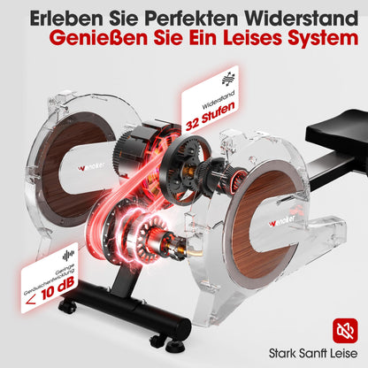 Wenoker Rudergerät für Zuhause – Magnetisch, APP & 32 Stufen