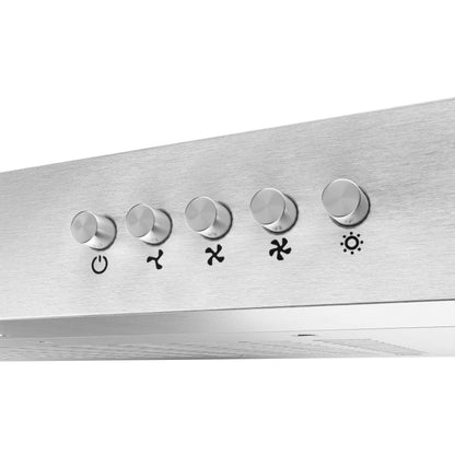 CIARRA Dunstabzugshaube 60cm Unterbauhaube – Abluft Umluft Silber