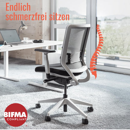 Yaasa Chair Classic Ergonomischer Büro-Drehstuhl - Weiss