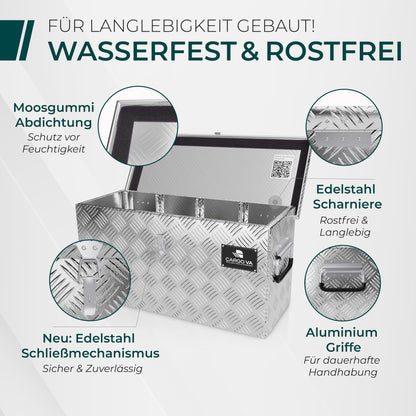 CargoVA Wasserfeste Deichselbox abschliessbar - 60x25x30 cm