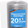 KrapTrap Volierendraht Drahtgitter verzinkt - 20m x 1m, 12x12mm